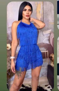 VESTIDO FLECOS AMARRE EN ESPALDA