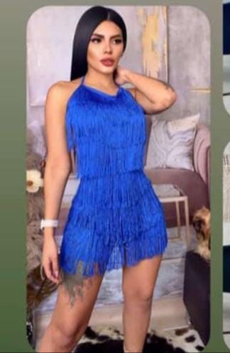 VESTIDO FLECOS AMARRE EN ESPALDA