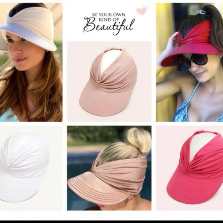 VISERA Y GORRA PARA PLAYA MUJER