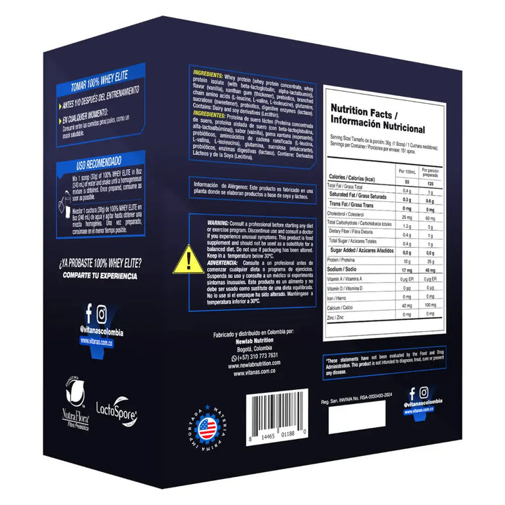 PROTEINA 100% WHEY ELITE X 10 LIBRAS
