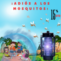 Lámpara Eléctrica Mata Mosquitos Zancudos