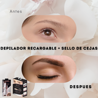 Combo Cejas Perfectas: Depilador Recargable + Sello de Cejas