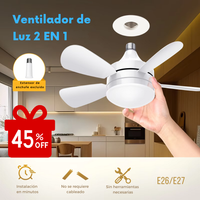 BOMBILLO VENTILADOR LUZ BLANCA + CONTROL