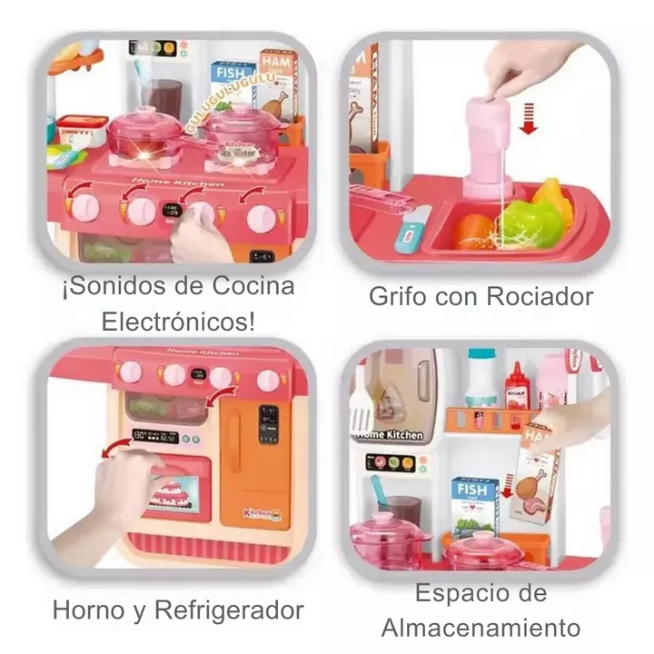 Cocina Infantil Ollas Horno Cafetera Nev