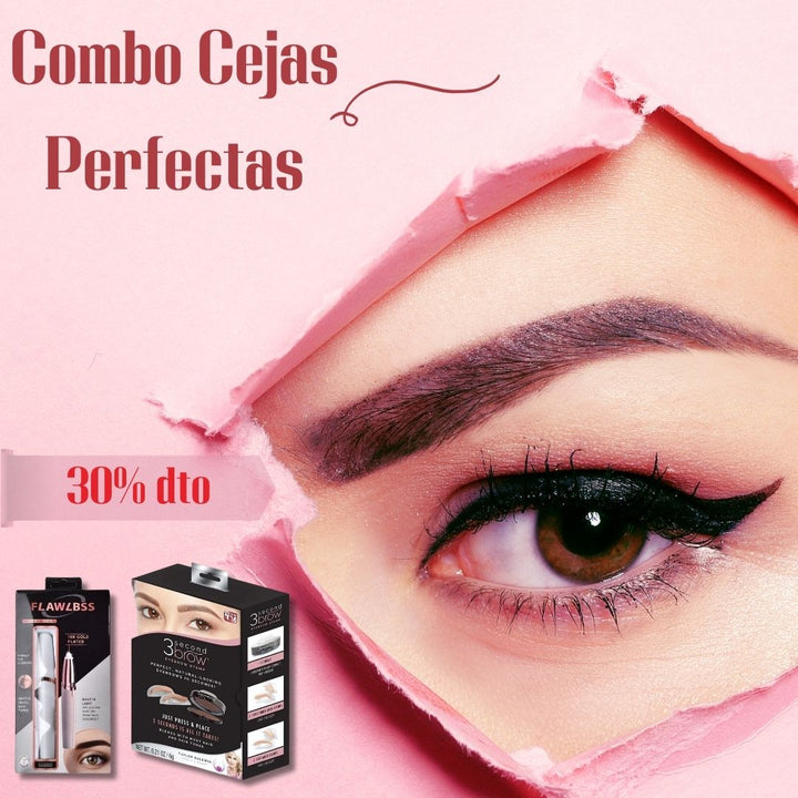 Combo Cejas Perfectas: Depilador Recargable + Sello de Cejas