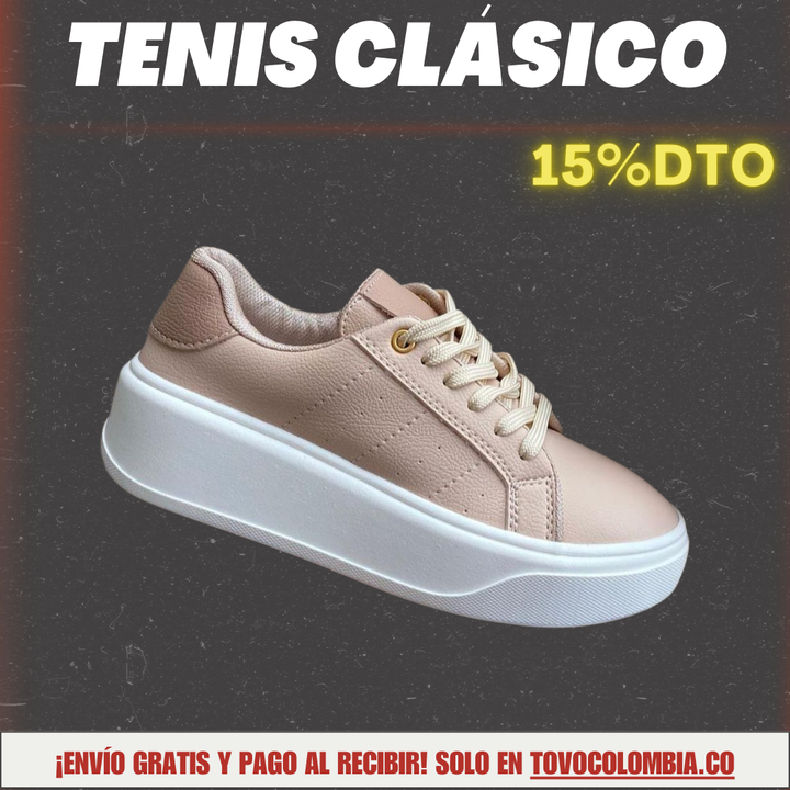 Tenis Clásico Dama Beige