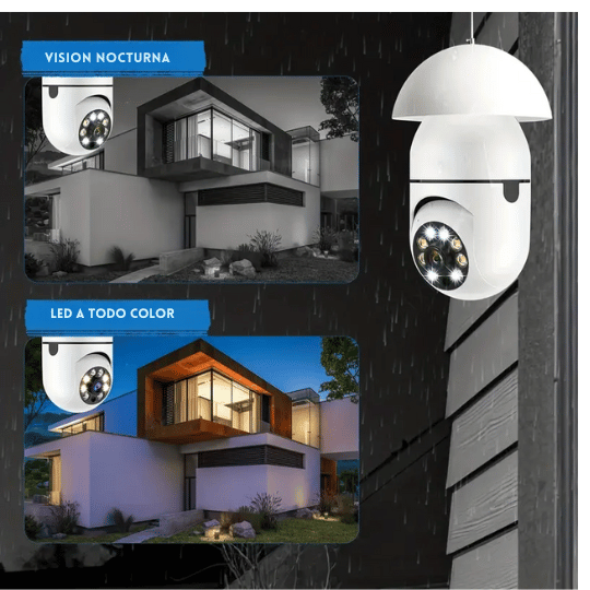 Camara Tipo Bombilla Inteligente de Vigilancia Wifi IP Smart