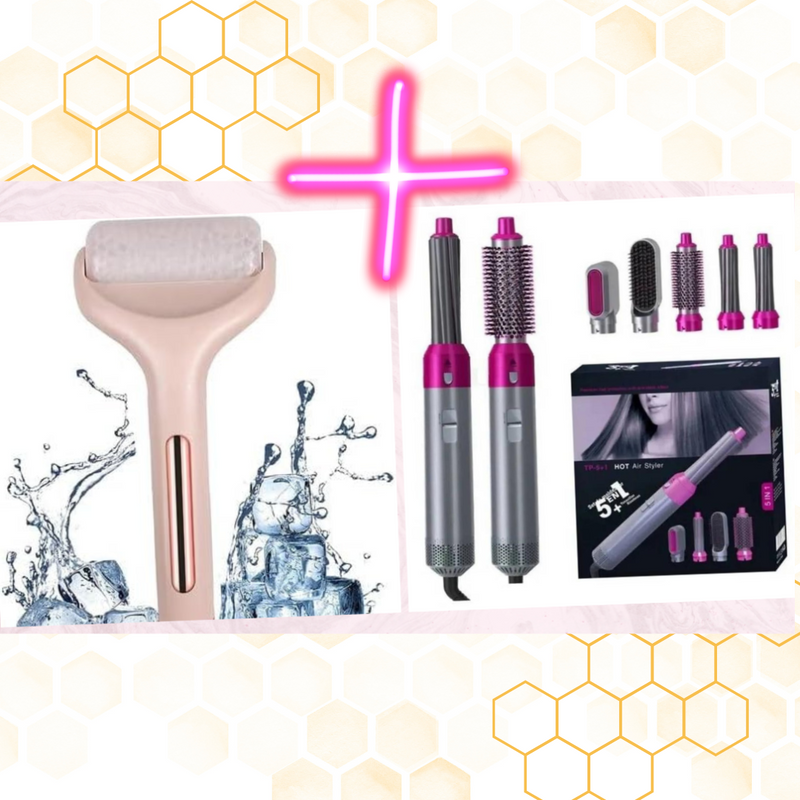 Combo Secador 5en1 Ice Roller Facial