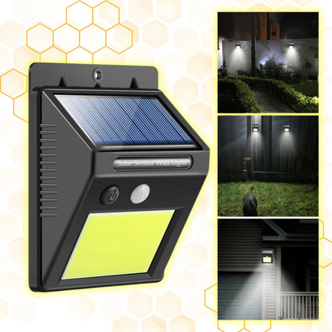 Lampara Solar Exterior 30LED Recargable sensor de movimiento