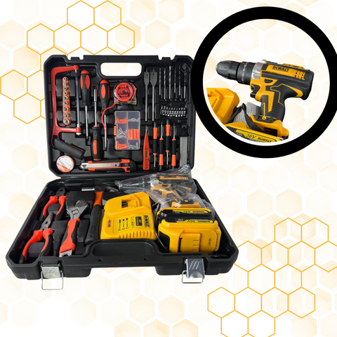 TALADRO DEWALT + KIT HERRAMIENTA FULL