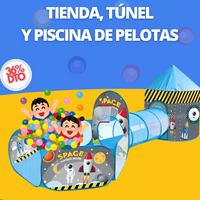 CARPA CASTILLO 3 EN 1 JUEGOS TÚNEL