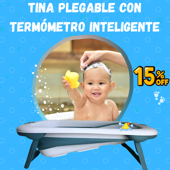Baby spa  Tina Plegable con Control de Temperatura Inteligente