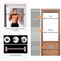 Barra Ejercicios Puerta Dominadas Abdominales