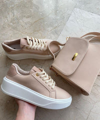 Tenis Clásico Dama Beige