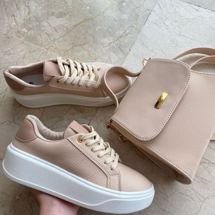 Tenis Clásico Dama Beige