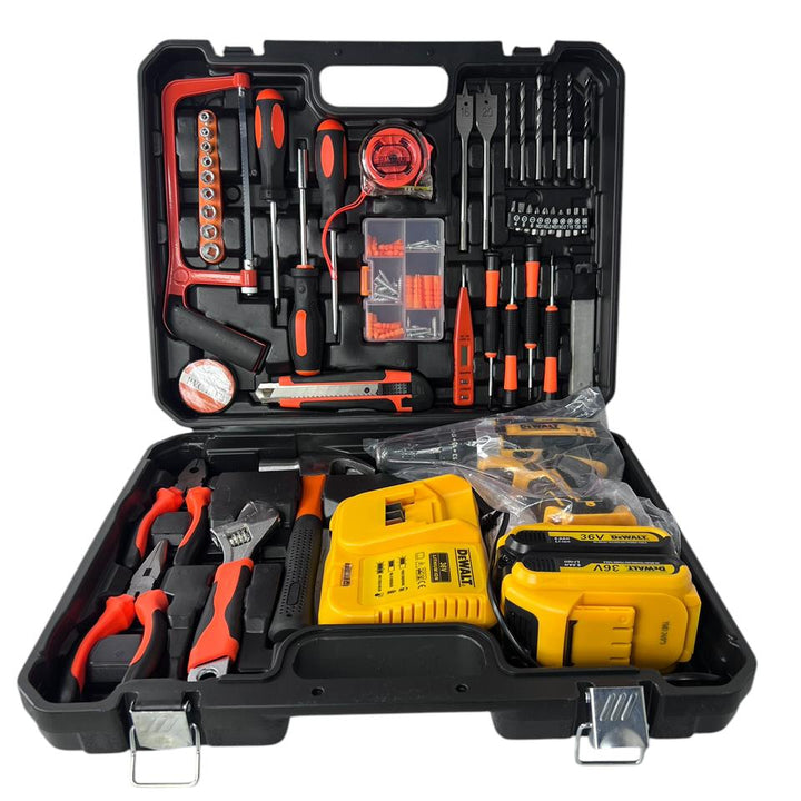 TALADRO DEWALT + KIT HERRAMIENTA FULL
