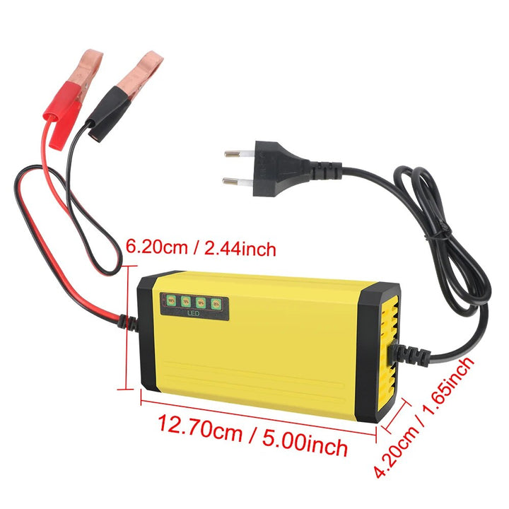 Cargador de batería para carro, pantalla LED, cargador de batería para Moto y camión