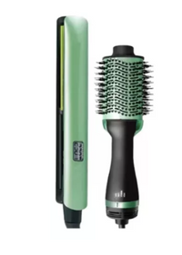 Combo Plancha + Cepillo Secador Aguacate