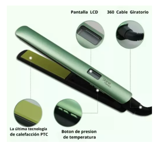 Combo Plancha + Cepillo Secador Aguacate