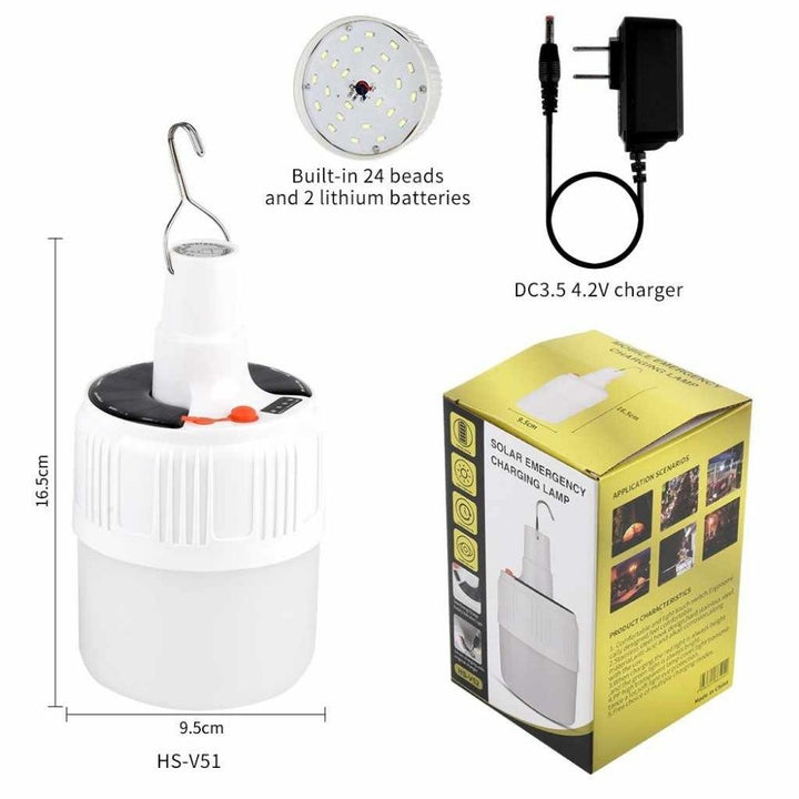 Lampara Led Emergencia Recargable Energia Solar